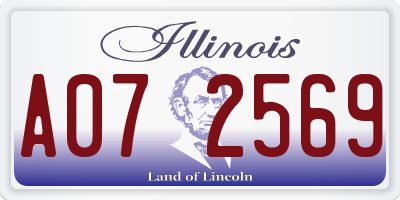 IL license plate A072569