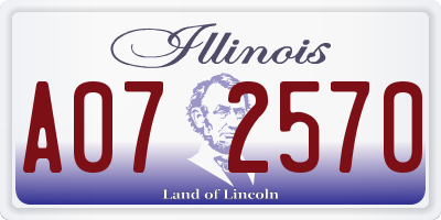 IL license plate A072570