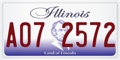 IL license plate A072572