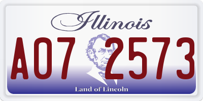 IL license plate A072573
