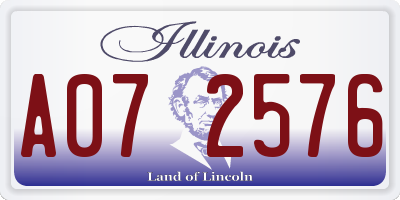 IL license plate A072576