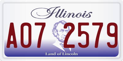 IL license plate A072579
