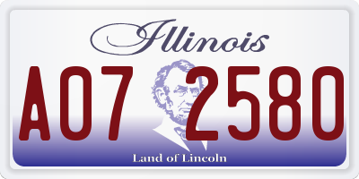 IL license plate A072580