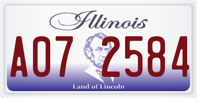 IL license plate A072584