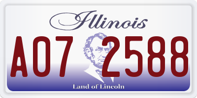 IL license plate A072588