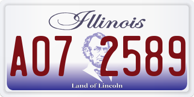 IL license plate A072589
