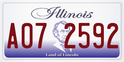 IL license plate A072592
