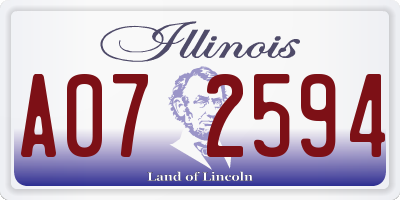 IL license plate A072594