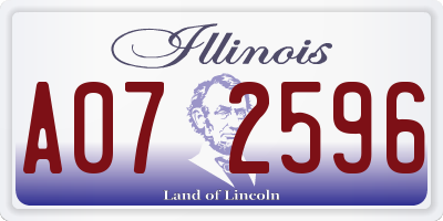 IL license plate A072596
