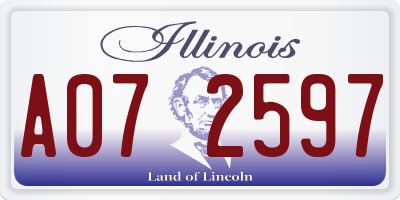 IL license plate A072597