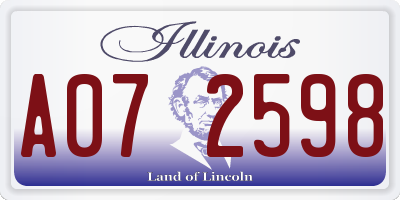 IL license plate A072598