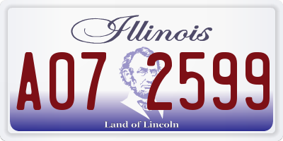 IL license plate A072599