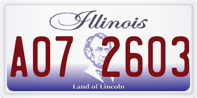 IL license plate A072603