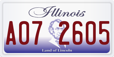 IL license plate A072605