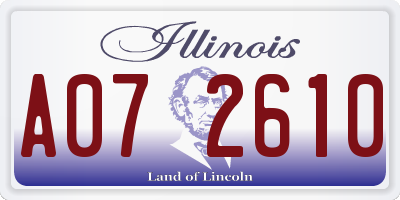 IL license plate A072610