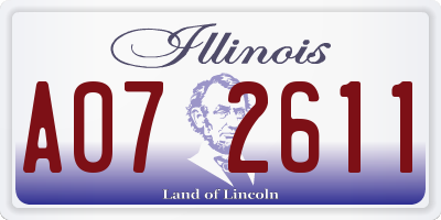 IL license plate A072611
