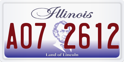 IL license plate A072612