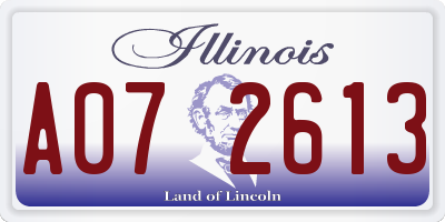 IL license plate A072613