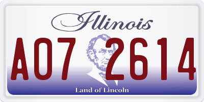 IL license plate A072614