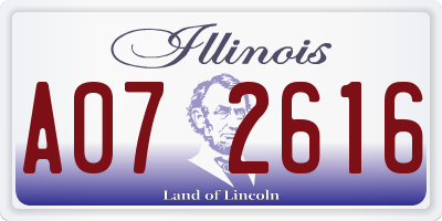 IL license plate A072616