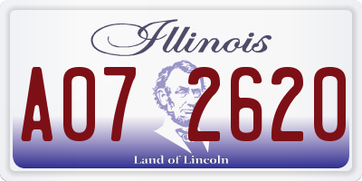 IL license plate A072620