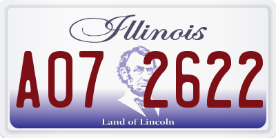 IL license plate A072622