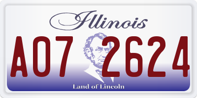IL license plate A072624