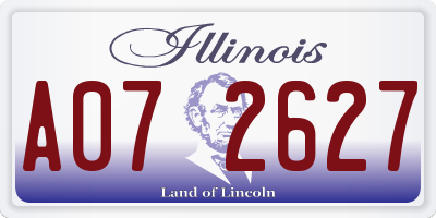 IL license plate A072627