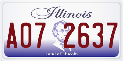 IL license plate A072637