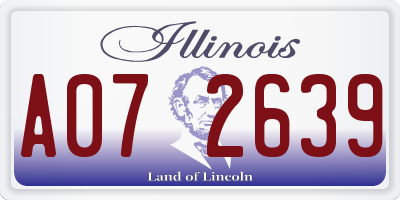 IL license plate A072639