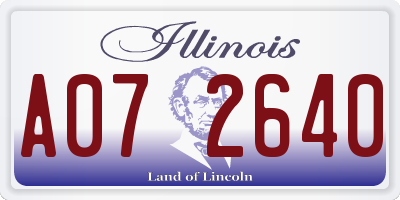 IL license plate A072640