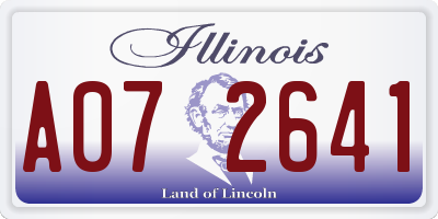 IL license plate A072641