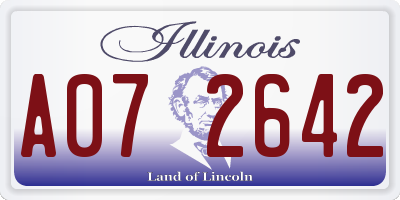 IL license plate A072642