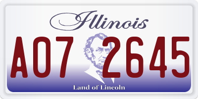IL license plate A072645