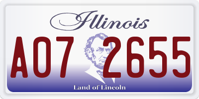IL license plate A072655