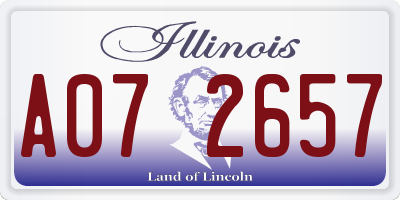 IL license plate A072657