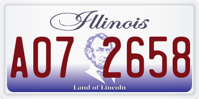 IL license plate A072658