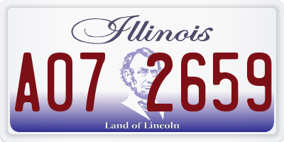 IL license plate A072659