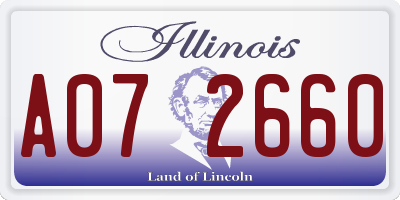 IL license plate A072660