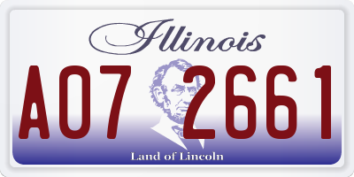IL license plate A072661