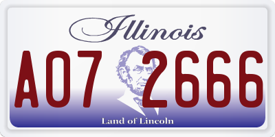 IL license plate A072666