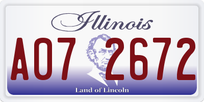 IL license plate A072672
