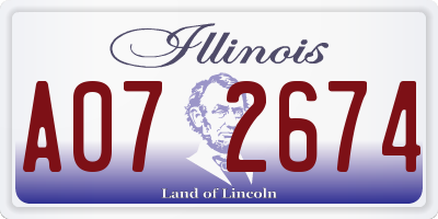IL license plate A072674