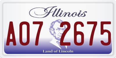 IL license plate A072675
