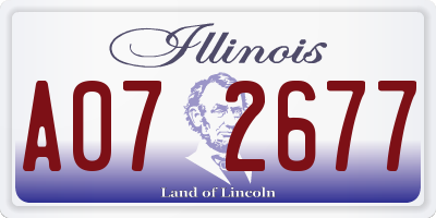 IL license plate A072677