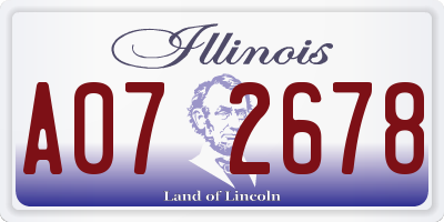 IL license plate A072678
