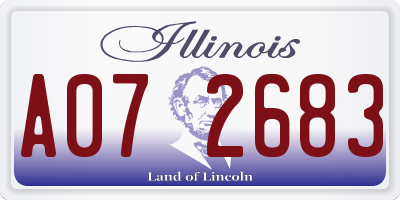 IL license plate A072683