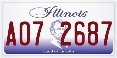 IL license plate A072687