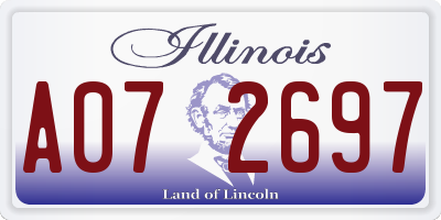 IL license plate A072697
