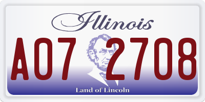 IL license plate A072708